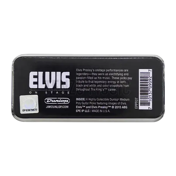 [object Object] Dunlop EPPT07 Elvis on Stage Collectible Pick Tin