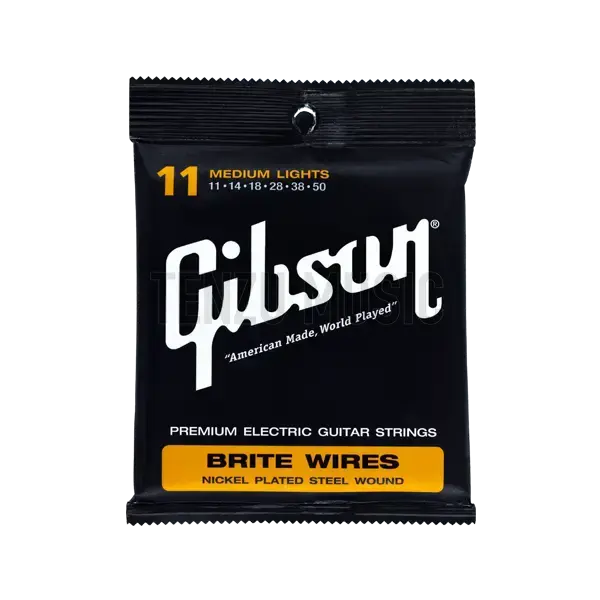 [object Object] gibson brite wires nickel plated steel wound medium light 11 50