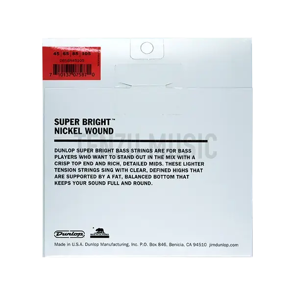 [object Object] dunlop nickel wound super bright 45 105